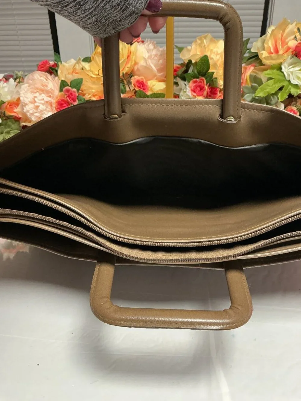 Vintage Hit Brown Structured Briefcase Portfolio Laptop Document Work Bag